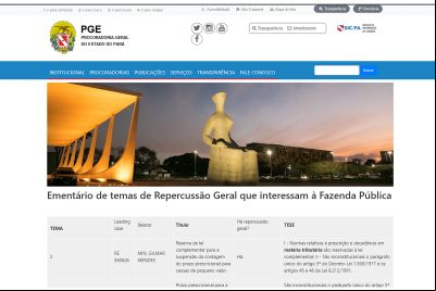 notícia: PGE lança ferramenta online com decisões estratégicas para orientar a atuação jurídica do Estado
